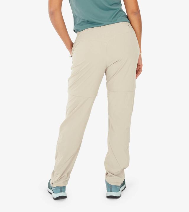 Actual product image Quechua Women's zip-off hiking trousers - MH500 beige (31)