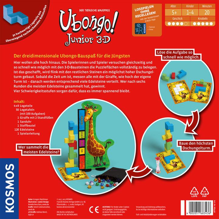 Image du produit Kosmos KOO Ubongo! Junior 3D 683436 (Allemand)