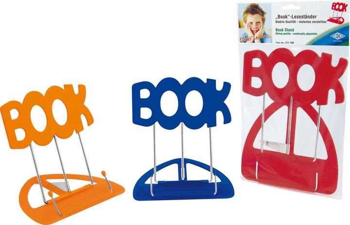 Image du produit Wedo Support de lecture BOOK, avec partie inférieure en plastique, étriers métalliques nickelés