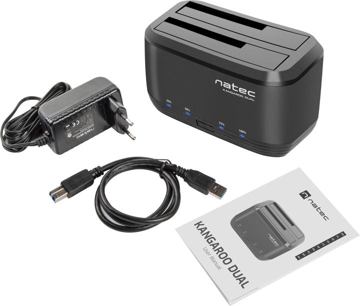Image du produit Natec Kangaroo Double USB 3.2 Gen 1 (3.1 Gen 1) Type-A (2.5", 3.5")