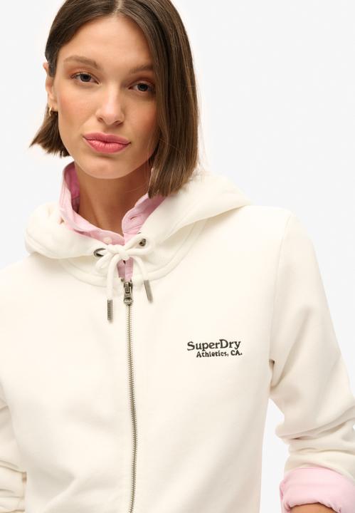 Produktbild Superdry ESSENTIAL LOGO ZIP SWEATSHIRT Dames Vest - Wit (16)