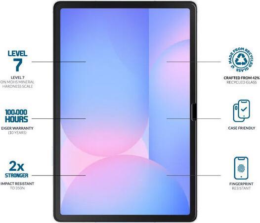 Produktbild Eiger Mountain Glass Clear (1 Stück, Galaxy Tab S9, Galaxy Tab S8, Galaxy Tab S9 FE, Galaxy Tab S7)