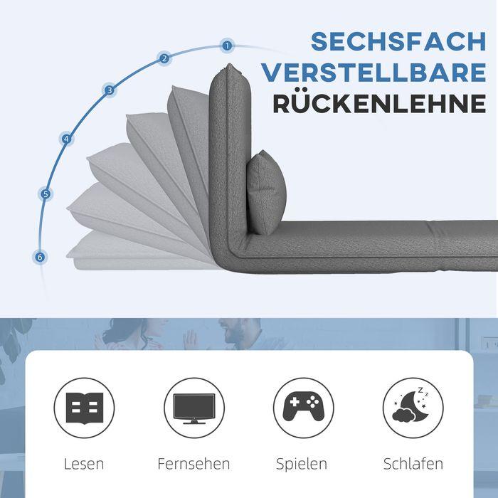 Produktbild Swisshandel24 Bodensofa 3-in-1 Klappbar Schlafsofa, Gepolstert Sofabett mit Schlaffunktion (Bettsofa)