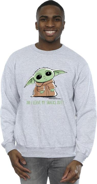 Immagine prodotto Star Wars The Mandalorian Grogu Snacks Meme Felpa Uomo (S)