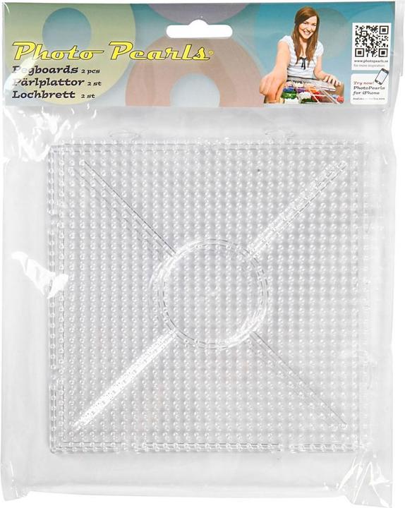 Produktbild Creativ Company Foto-Birnen-Grundplatte, transparent, quadratisch, 15 x 15 cm, 2 Stück.