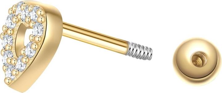 Produktbild Glanzstücke München Damen Ohrstecker Herz Sterling Silber - 37384 (Sterling Silber)