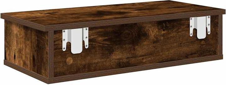 Actual product image VidaXL Wall shelf with drawers smoked oak 80x31x17 cm wood-based material