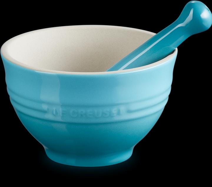 Le Creuset Mortar with pestle 300ml blue caribbian
