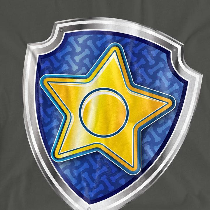 Actual product image Paw Patrol Unisex Adult Chase Badge T-Shirt (S)