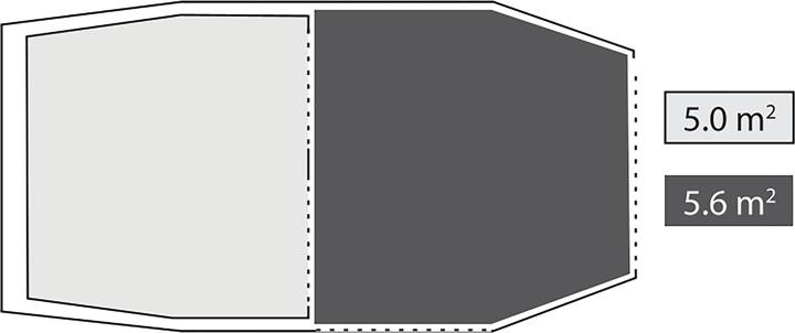 Actual product image Robens Cima Versa 4 (Dome tent, 7.80 kg, 4 persons)