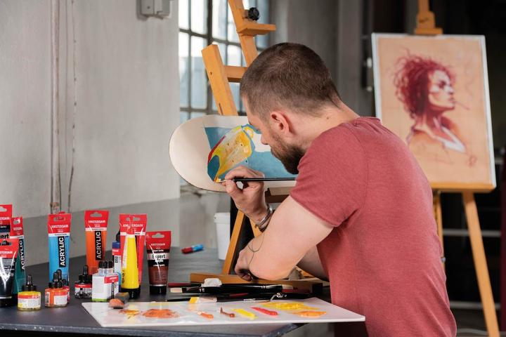 Produktbild Amsterdam Acrylfarbe Standard Series 564 (Brillantblau, 120 ml)