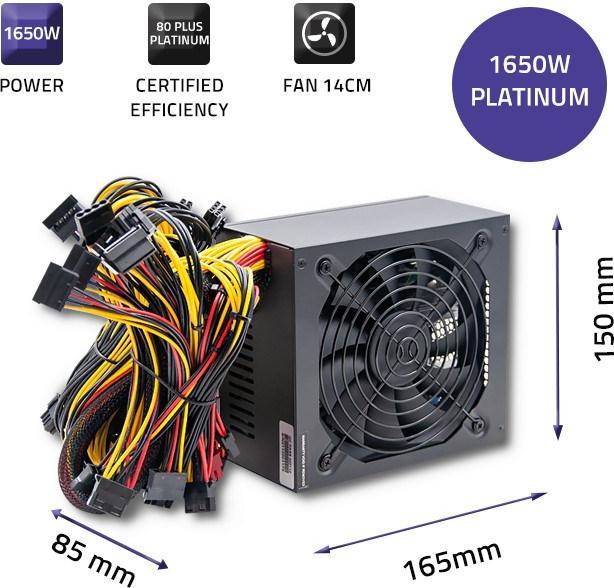 Immagine prodotto Qoltec Wydajny Zasilacz ATX 1650W | 80 Plus Platinum (1650 W)