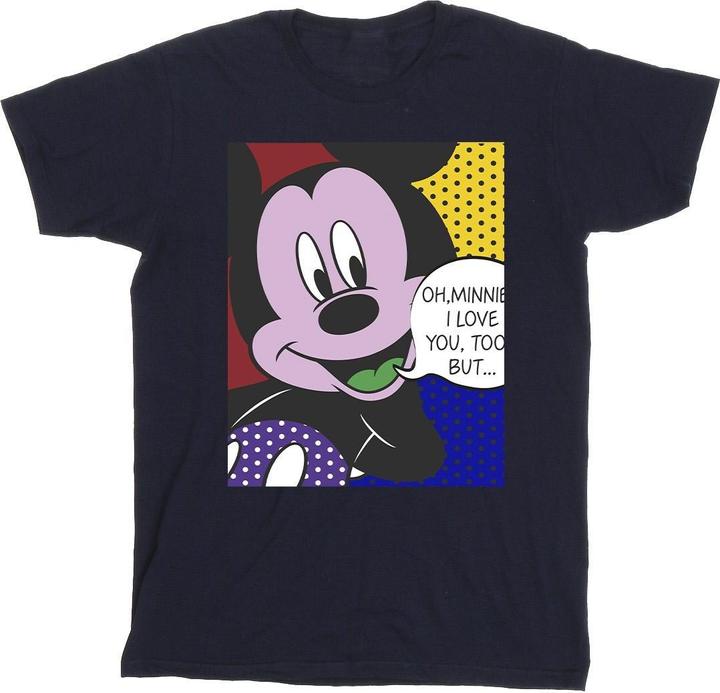 Actual product image Disney Mens Mickey Mouse Oh Minnie Pop Art T-Shirt (L)