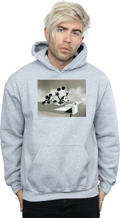 Actual product image Disney Mens Mickey Mouse Crazy Pilot Hoodie (M)