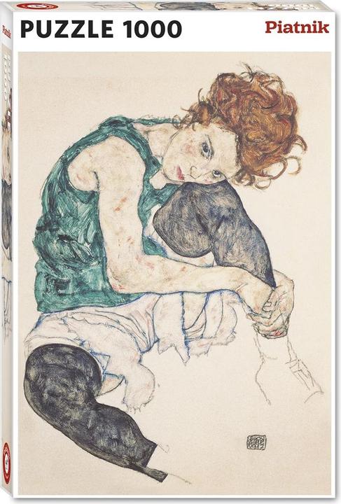 Piatnik Schiele - Femme assise, genou relevé (1000 pièces)