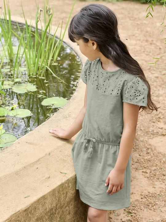 Produktbild Vertbaudet Mädchen Kleid mit Lochstickerei (128)