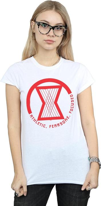 Immagine prodotto Maglietta in cotone con logo atletico della Vedova Nera del film, donna/donna (XL)