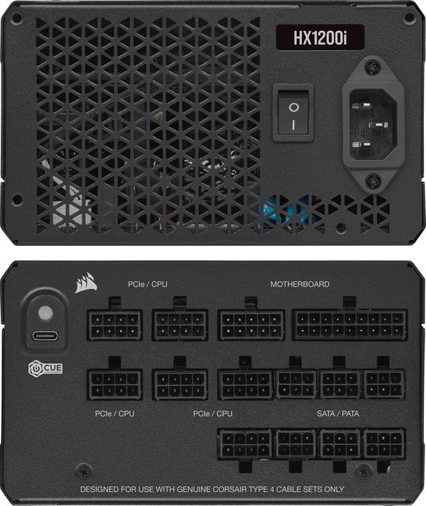 Actual product image Corsair HX1200i (1.20 W)