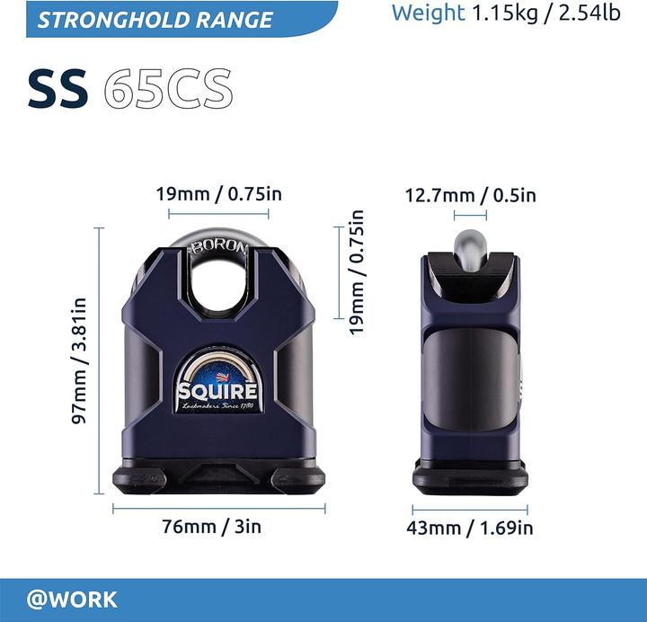 Image du produit Squire Hochsicheres Vorhängeschloss SS65CS
