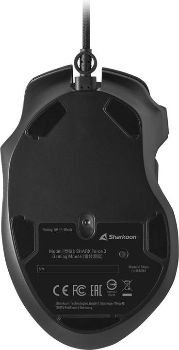 Actual product image Sharkoon SHARK Force 3 black OPT U (Cable)
