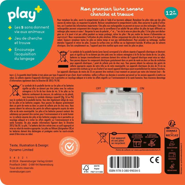 Image du produit Ravensburger Livre sonore bébé (Français)