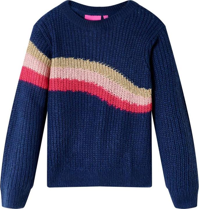 Image du produit VidaXL Pullover enfant tricoté Bleu marine 92,Composition : 67 % Acrylique (92)