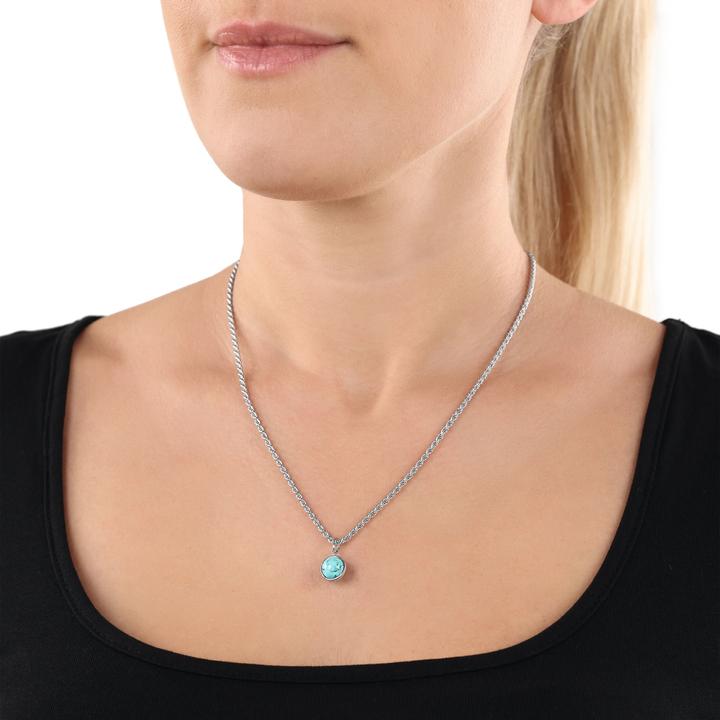 Produktbild Amor Halsschmuck für Damen, 925 Sterling Silber, Türkis synth. (Silber 925)