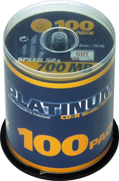 Platinum CDR 80min/700MB 52x, 100-spindle XW (100 x)