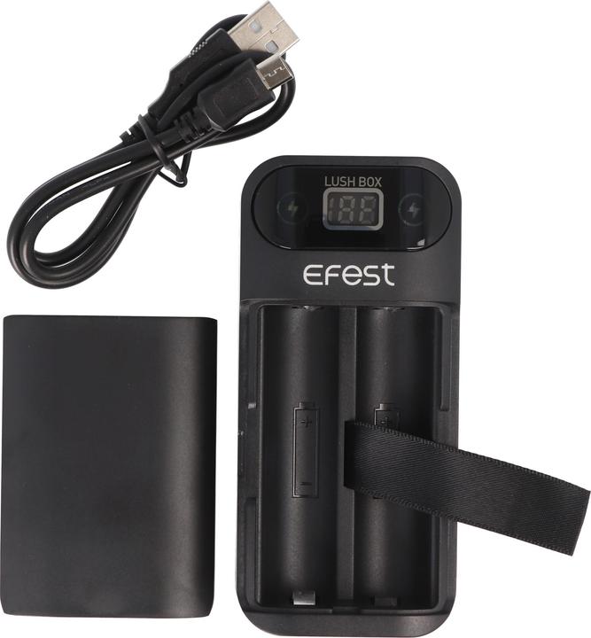Produktbild Efest Powerbank und 18650 Li-ion Ladegerät für 18650 3,6V -3,7V Lithium Ionen Akkus, ohne Akkus (1 Stk., 18650, Ladegerät inkl. Akku)