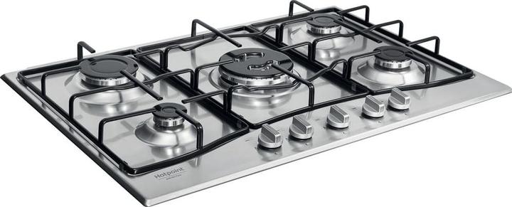 Actual product image Hotpoint PCN 752 T/IX/HAR Stainless steel Built-in hob 75 cm Gas 5 Cooker(s)