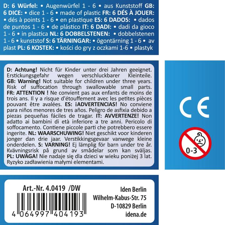 Actual product image Idena 6 cubes