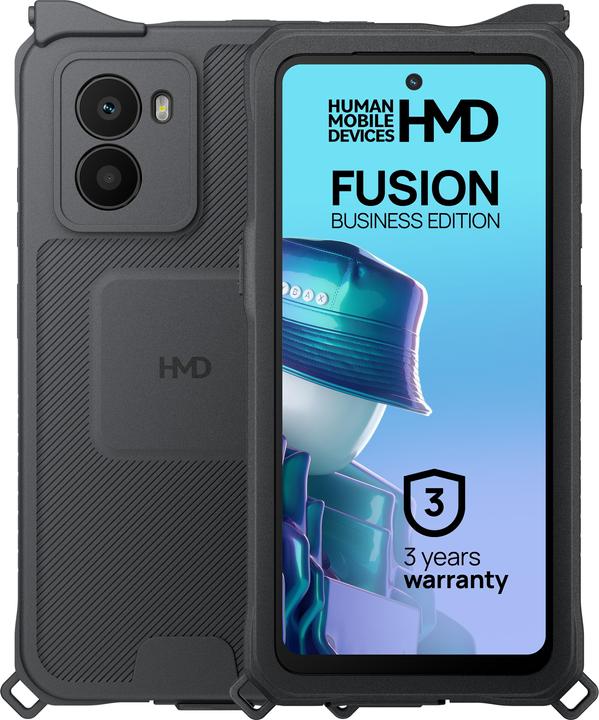 Productafbeelding HMD Fusion Bedrijfseditie (256 GB, Black, 6.56", Hybride dubbele SIM, 108 Mpx, 5G)
