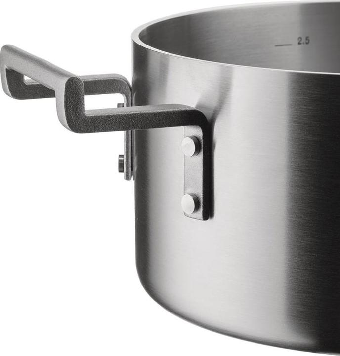 Image du produit Alessi Marmite à légumes CONVIVIO argentée (24 cm, Casserole, Aluminium, Acier)