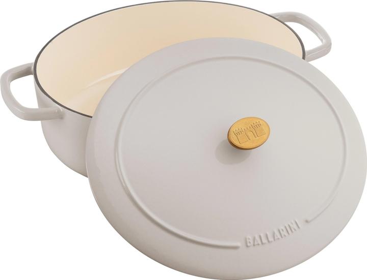 Immagine prodotto Ballarini Cocotte BELLAMONTE 37 cm ovale 9,5 litri in ghisa arrosto bianco (37 cm, Pirofila + casseruola, Ghisa)