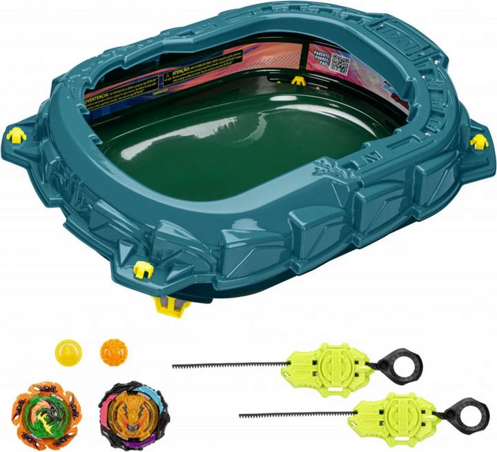 Actual product image Hasbro Beyblade Burst QuadStrike Light Ignite Beyblade Stadium Battle Set (German, French, Italian, English, Dutch, Swedish, Norwegian, Polish)