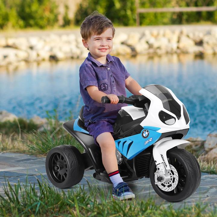 Produktbild Homcom Kinder Elektro Motorrad mit Licht- und Soundeffekte BMW S1000 RR blau (6 V)