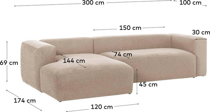 Actual product image Kave Home Blok (Corner sofa, 4-seater)