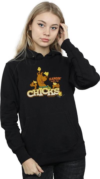 Actual product image Scooby Doo Womens/Ladies Hangin With My Chicks Hoodie (XXL)