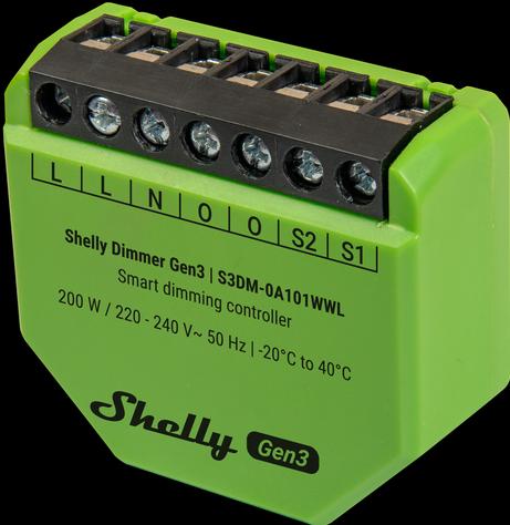 Immagine prodotto Shelly Dimmer Gen3 (Attuatore dimmerabile)