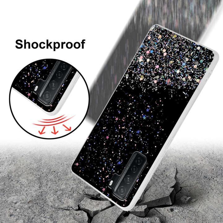 Produktbild Cadorabo TPU Hülle für Huawei P40 LITE 5G / NOVA 7 SE mit Glitzer (Huawei Nova 7 SE, Huawei P40 Lite 5G)