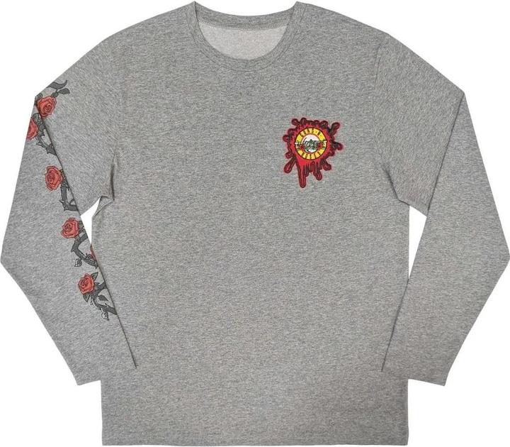 Guns N Roses TShirt Rücken und Ärmeldruck Langärmlig