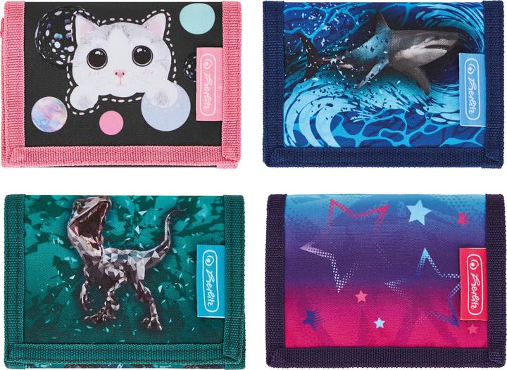 Herlitz Geldbeutel "Girls/Boys Mix", Polyester mit Klettverschluss, Geldscheinfach und Schlüsselring