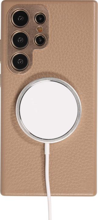 Actual product image PhoneLook Coque Cuir de veau luxe grainé intégral avec boutons métalliques et MagSafe (Samsung Galaxy S24 Ultra)