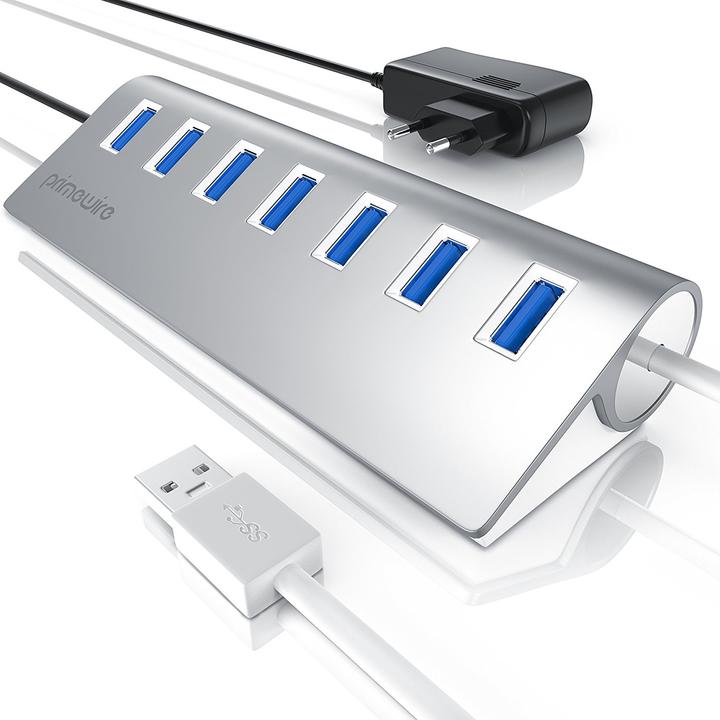 Actual product image Primewire 7 Port USB 3.0 Hub with USB Cable (USB-A, 7 Ports)