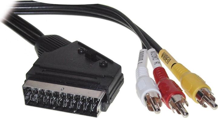 Produktbild Shiverpeaks S/CONN maximum connectivity Video Scart Cinch Kabel-Scart-Stecker mit Schalter auf 3 Cinchstecker ( (2 m)