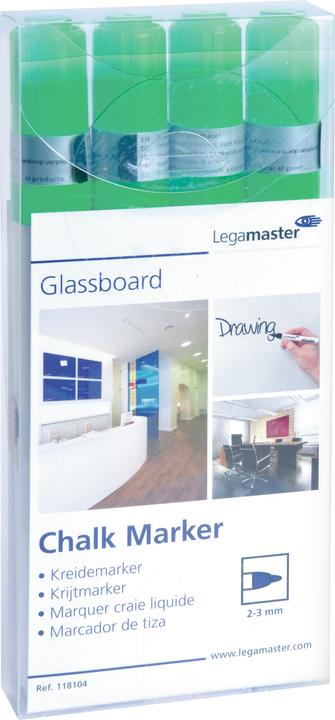 Legamaster Glassboard Marker 7-118104 grün 4 Stück (Grün, 2 mm, 4 x)