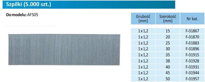 Produktbild Makita Stauchkopfnagel Brads 38mm 5000 Stück galvanisiert ( F-31928 ) für Nagler DBN500/AF505