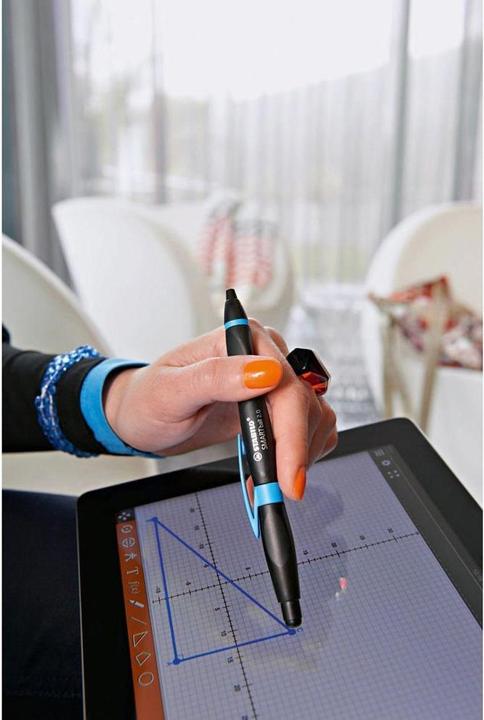 Produktbild STABILO Kugelschreiber & Stylus für Tablets & Smartphones für Linkshänder - SMARTball 2.0 in schwarz (Blau, Schwarz)