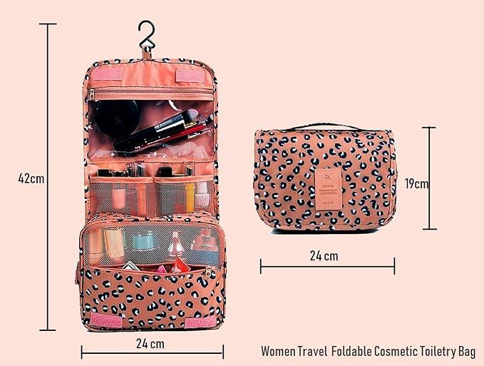 Actual product image Only-Bags.Store Versatile travel toiletry bag with hook - hard-wearing polyester, odourless