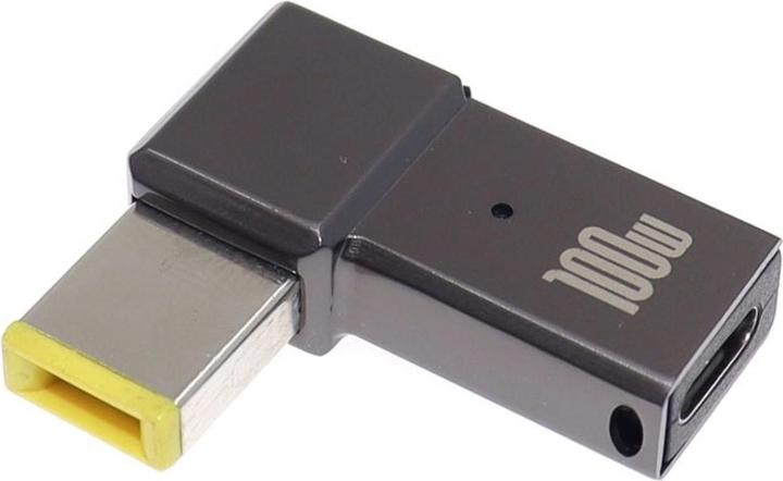 Actual product image PowerGuard USB-C to Lenovo Square Notebook Charger Adapter (10.5 x 4.2mm) (100 W)